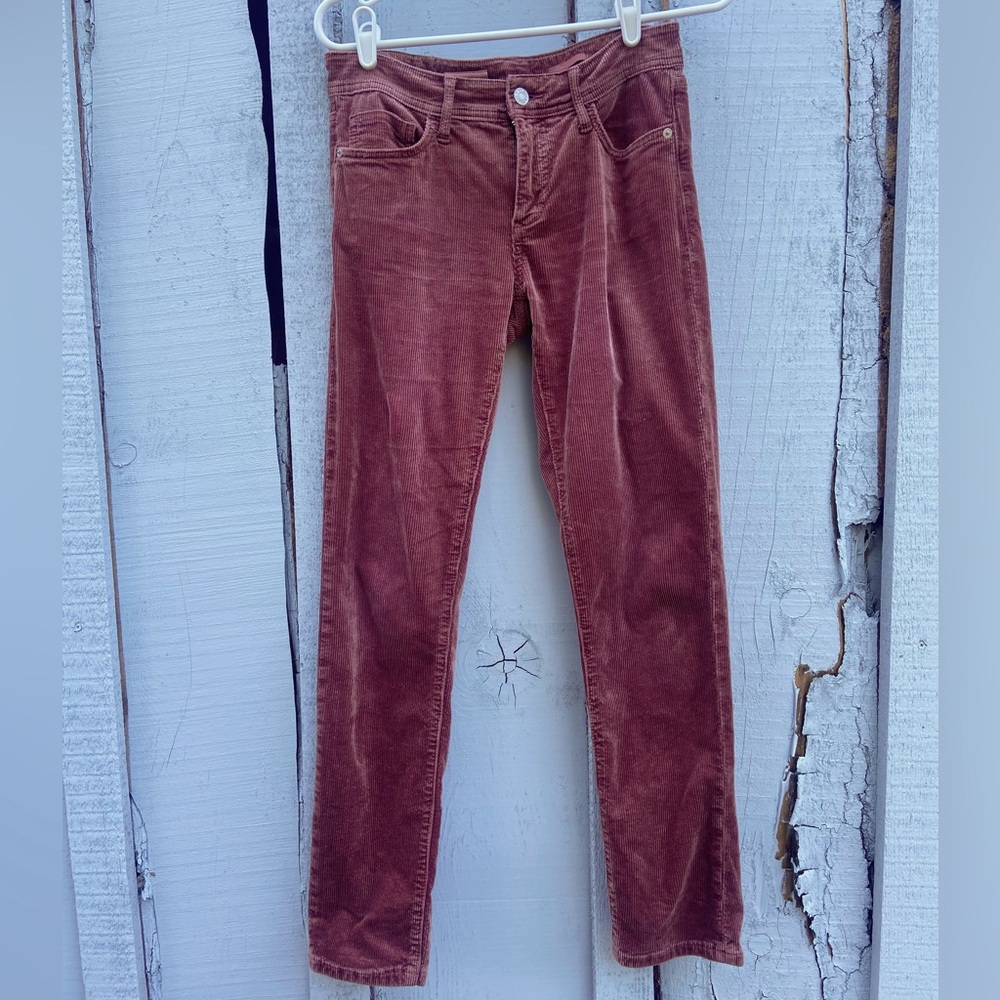 Anthropologie x Pilcro Mid-rise Slim Boyfriend Crop Corduroy Pants